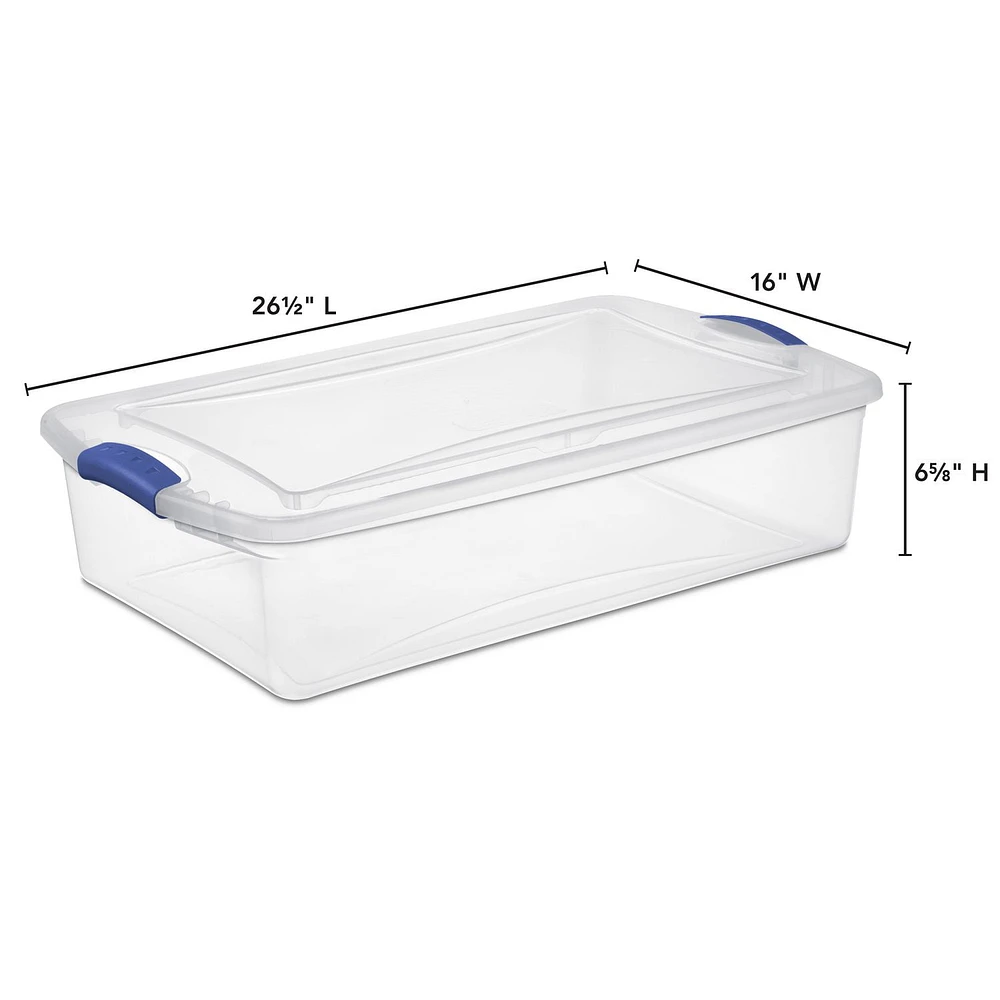 Sterilite 32 L Blue Latch Box, Blue