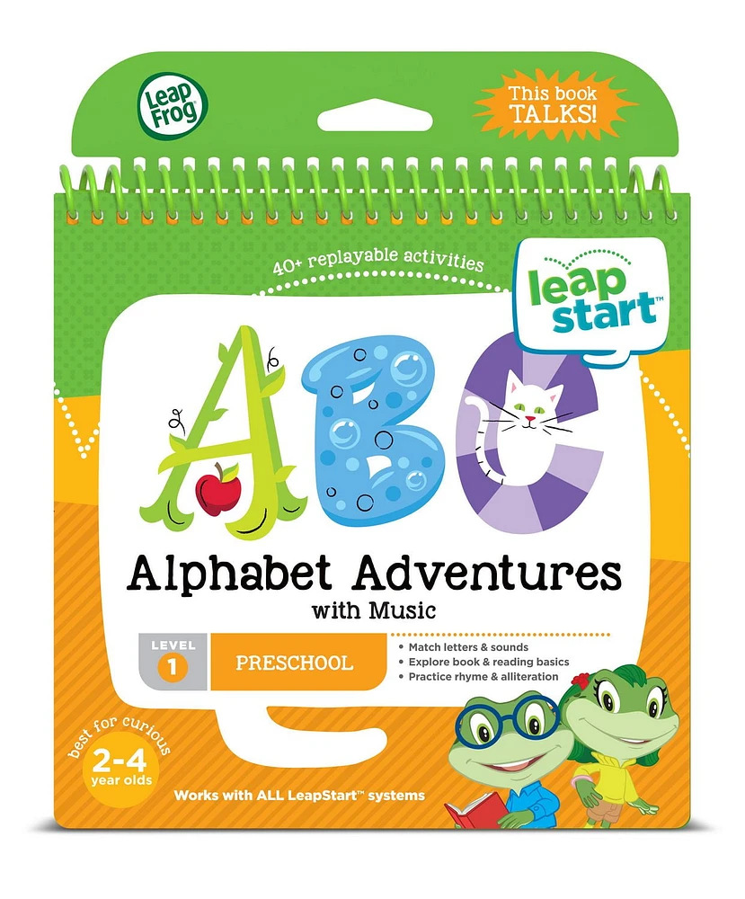 LeapFrog LeapStart 3D Preschool Activity Book (Level 1): Alphabet Adventures with Music - English Version, 2 to 4 years