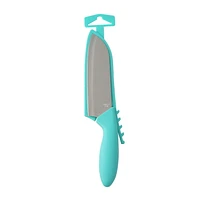 Mainstays 5" Stainless Steel Santoku Kitchen Knife Blue with Sheath, Mainstays 5" Santoku Knife