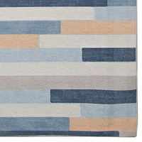 Outdoor Washable Miami Ivory & Blue 3' x 5' Accent Rug