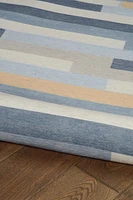 Outdoor Washable Miami Ivory & Blue 3' x 5' Accent Rug