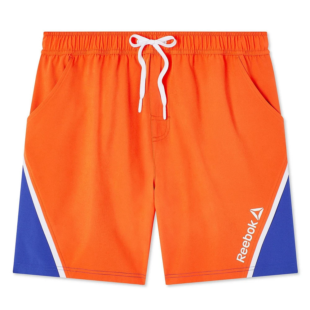 Reebok Men's Solid Logo 7 Inch Boardshort