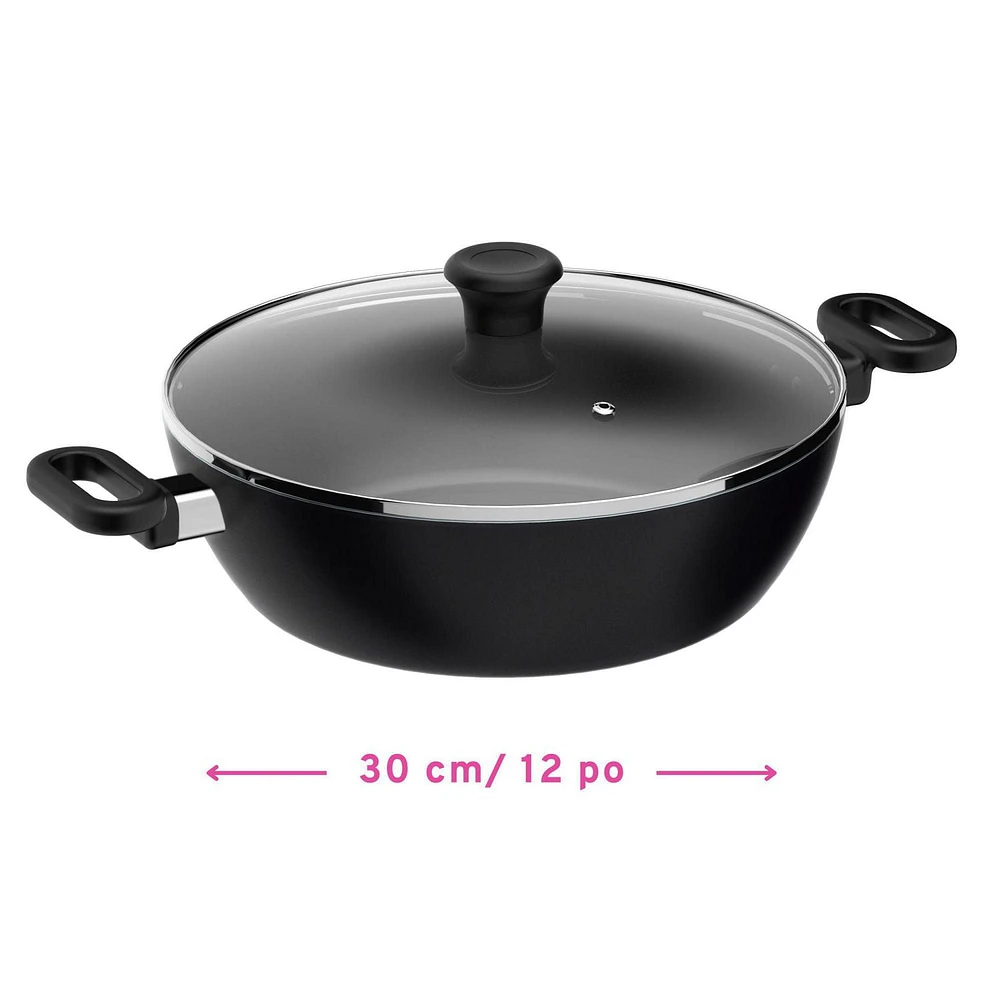 Maharaja Non-Stick Karahi with lid 30cm/ 5.6 QTS., 30cm / 12"