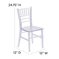 10 Pk. Kids Crystal Transparent Chiavari Chair