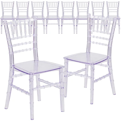 10 Pk. Kids Crystal Transparent Chiavari Chair