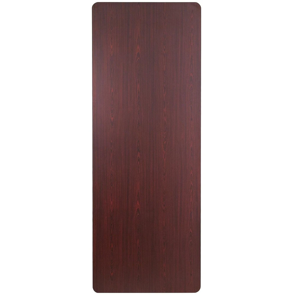 8-Foot High Pressure Mahogany Laminate Folding Banquet Table