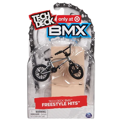 Tech Deck BMX Freestyle Hits, BMX Finger Bike with Wood Kicker Obstacle, Sunday Bikes (White)