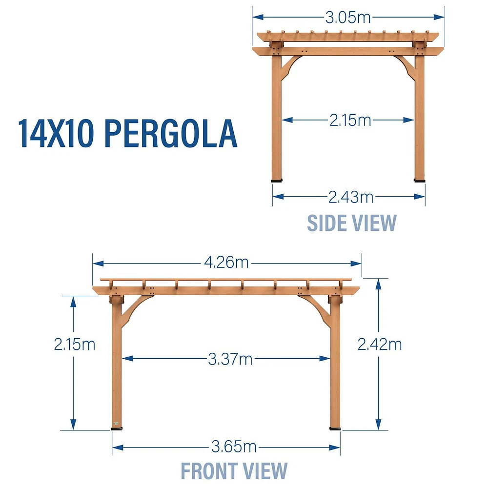 Backyard Discovery 14'x10' Cedar Pergola