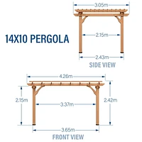 Backyard Discovery 14'x10' Cedar Pergola