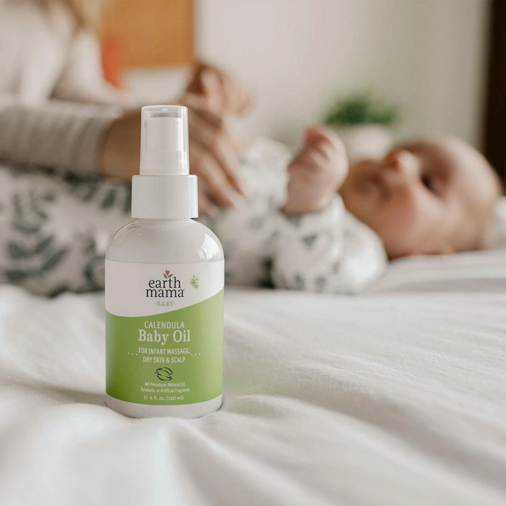 Earth Mama Calendula Baby Oil for Infant Massage