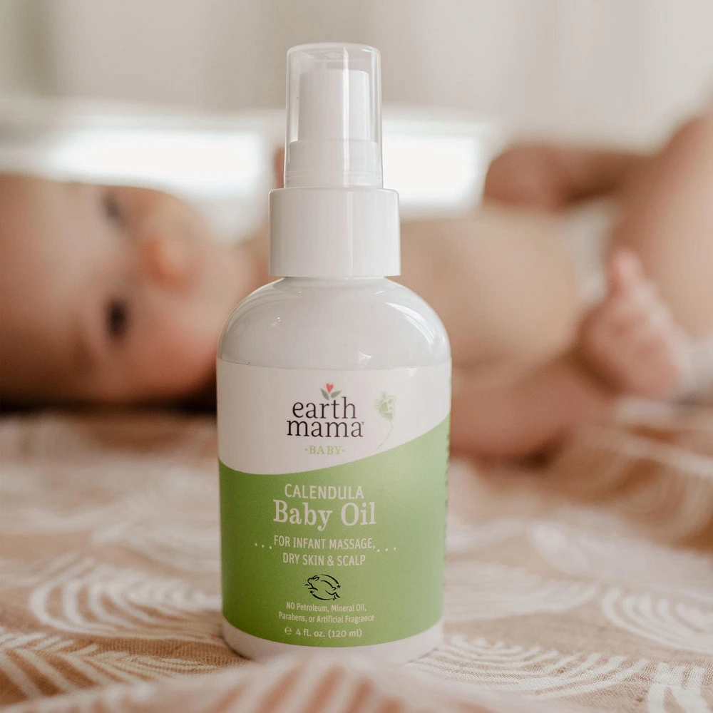 Earth Mama Calendula Baby Oil for Infant Massage