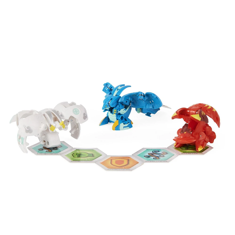 Bakugan Evolutions Starter Pack , Coffret de 3, Sairus Ultra avec Colossus et Sectanoid, Figurines articulées à collectionner, à partir de 6 ans