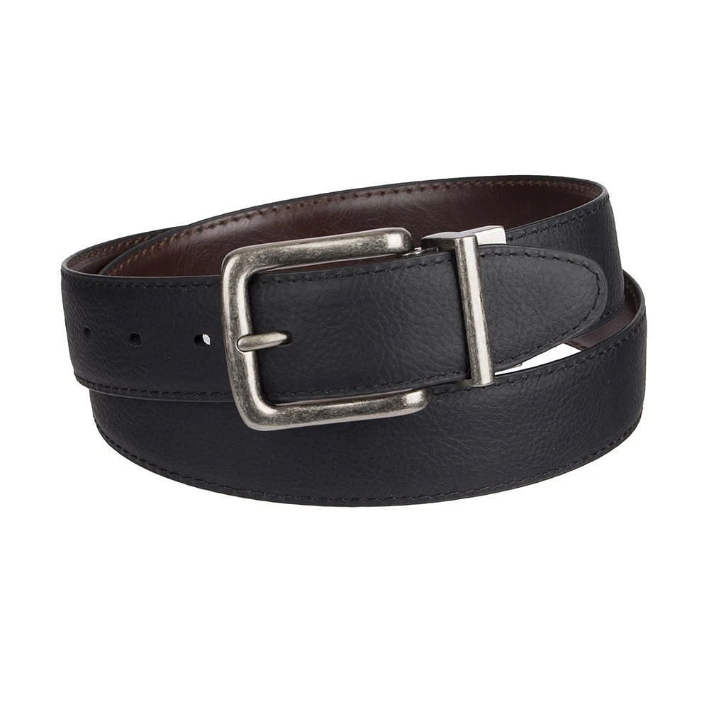 Ceinture en cuir pivotante réversible à bord plume de 35mm Genuine Dickies pour hommes Tailles 34 à 44