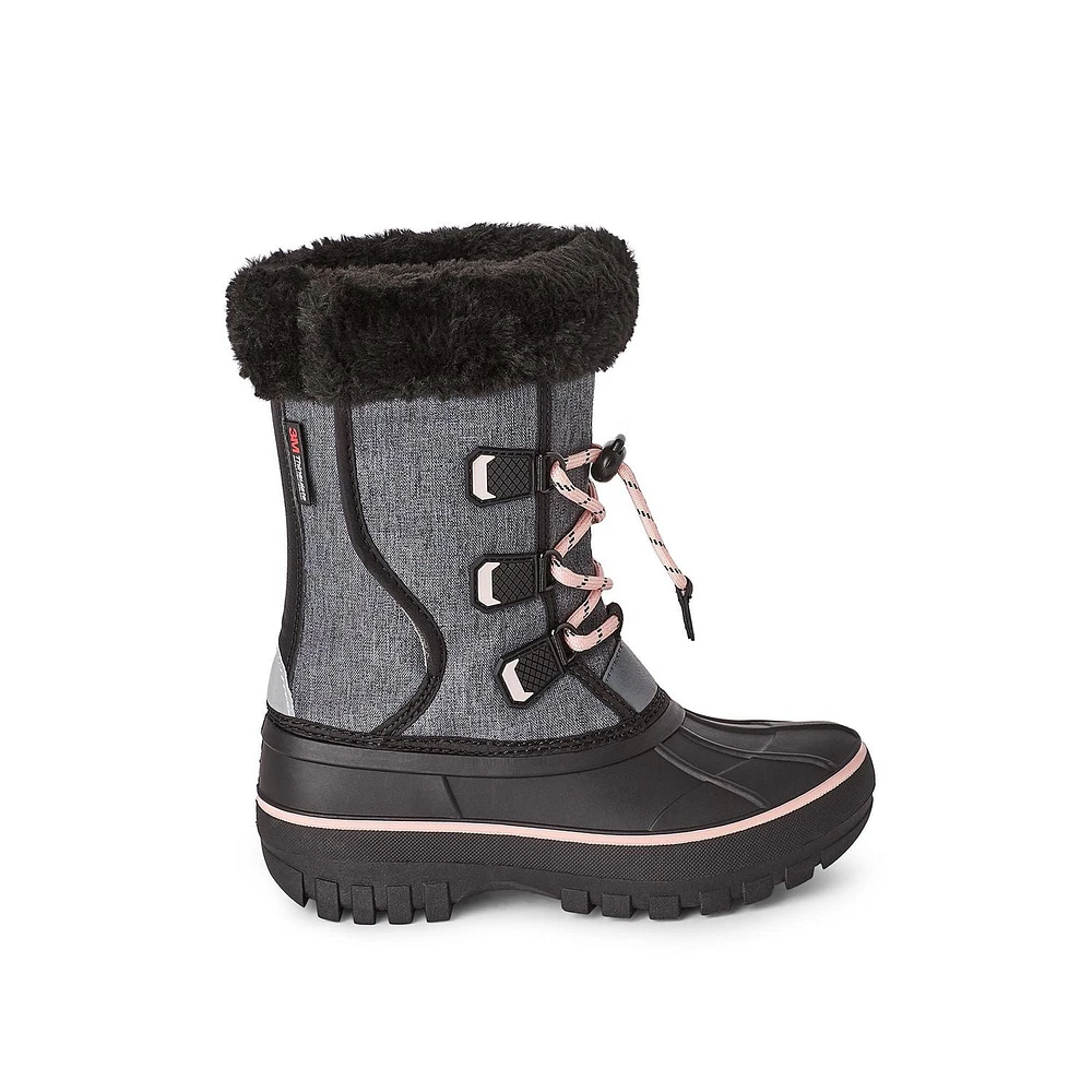 George Girls' Winter Boots, Sizes 12-4