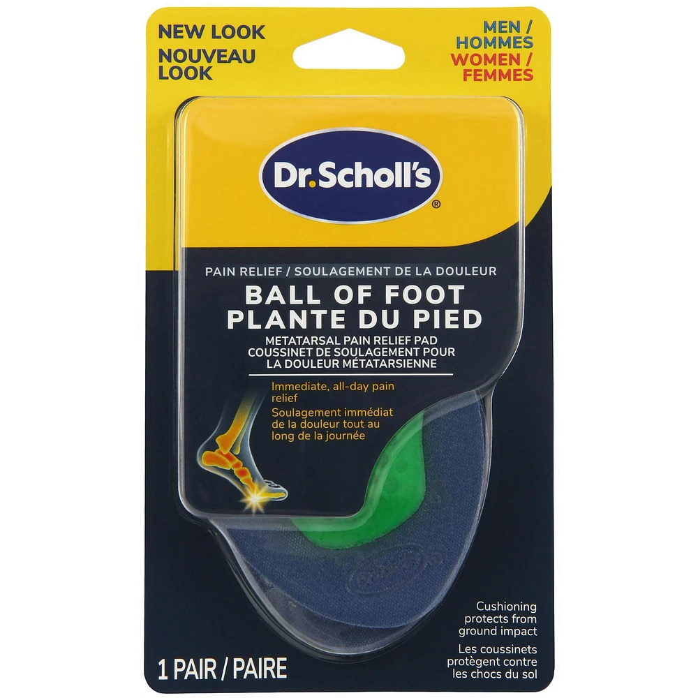 Dr. Scholl's Ball of Foot Metatarsal Pain Relief Pad, Men's and Women's, Unisex, 1 pair