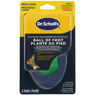 Dr. Scholl's Ball of Foot Metatarsal Pain Relief Pad, Men's and Women's, Unisex, 1 pair