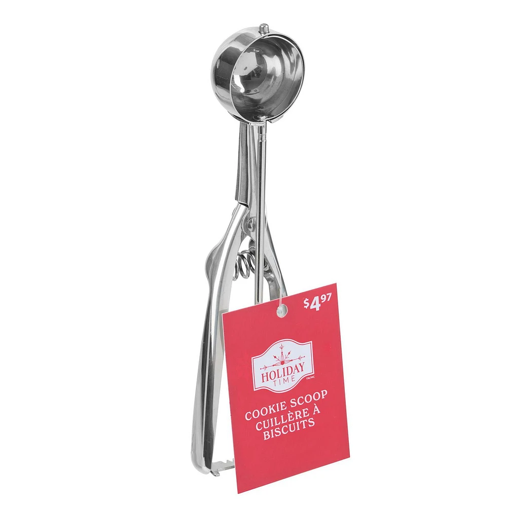 Holiday Time Cookie Scoop, Stainless Steel