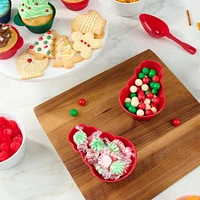 Holiday Time 2-Piece Prep and Candy Bowl Set, Snowman, Red