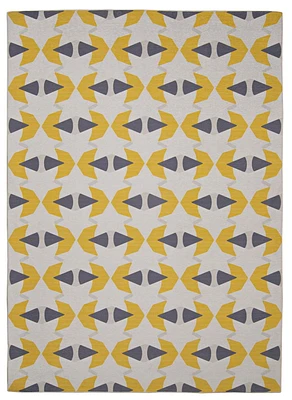 Outdoor Washable Hialeah Ivory & Yellow 2' x 3' Accent Rug