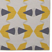 Outdoor Washable Hialeah Ivory & Yellow 2' x 3' Accent Rug