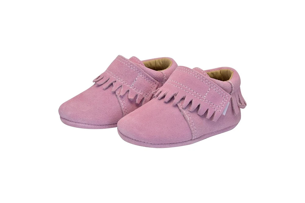 Rose et Chocolate Baby MoccasinZ