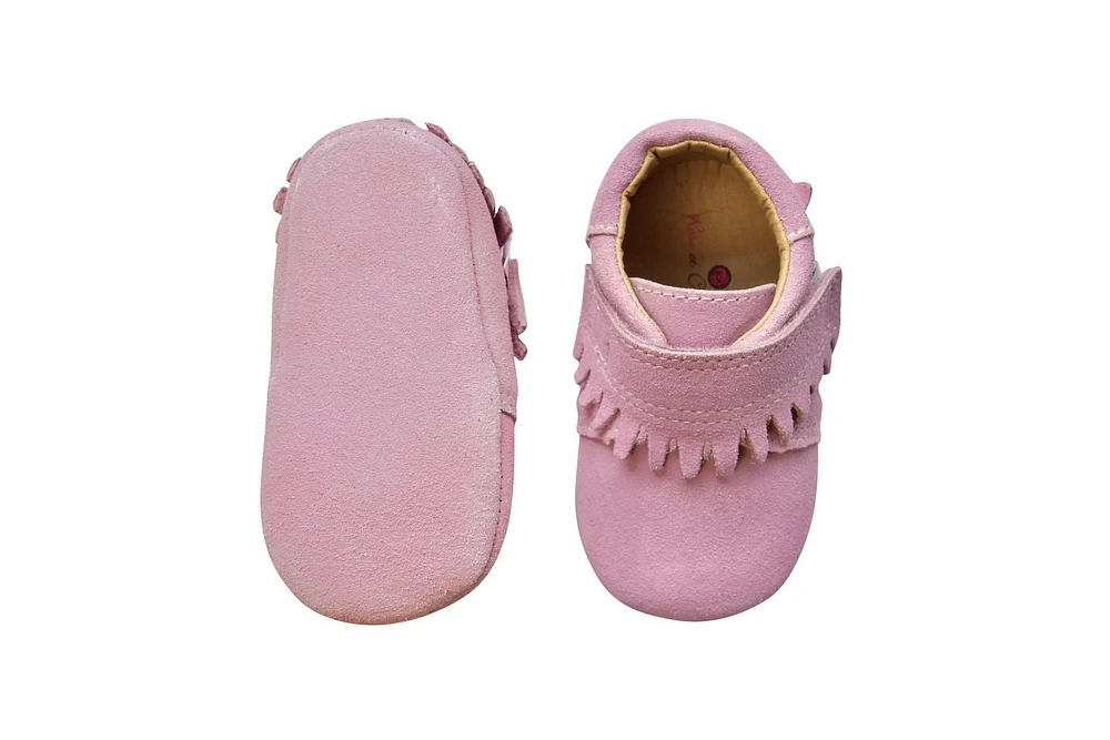 Rose et Chocolate Baby MoccasinZ