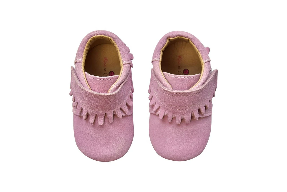 Rose et Chocolate Baby MoccasinZ
