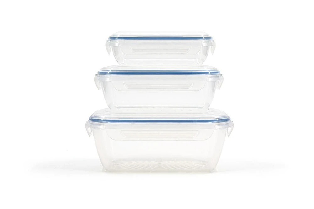 6PC BISTRO FOOD STORAGE SET, 6pc Locking Lid Food Storage Set