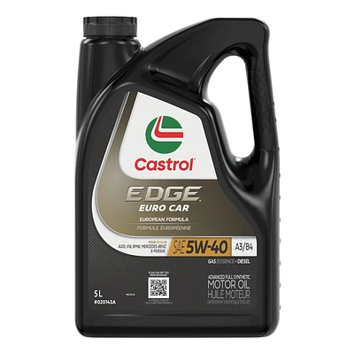 Castrol EDGE 5W40 Full Synthetic 5 L, A premium fully-synthetic motor oil