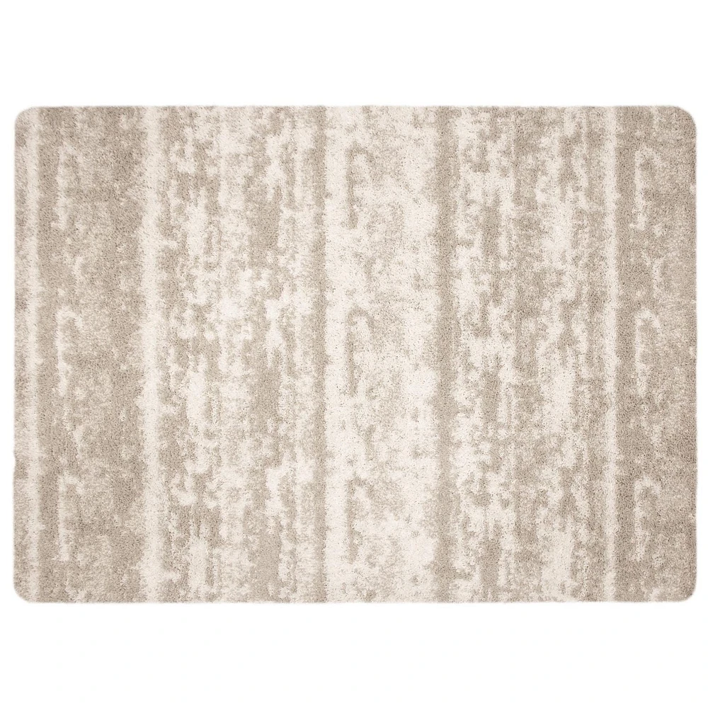 MAINSTAYS 48"x66" Grey and White Tufted Sanborn Shag Rug