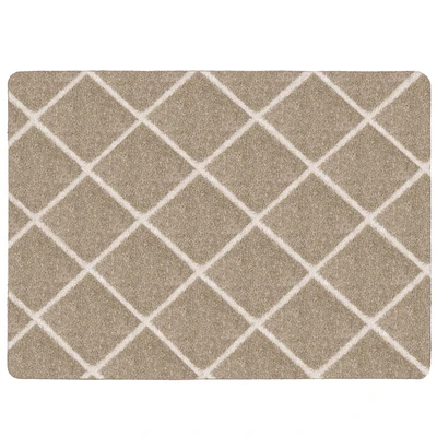 MAINSTAYS 48"x66" Beige and White Tufted Sanborn Shag Rug