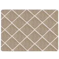 MAINSTAYS 48"x66" Beige and White Tufted Sanborn Shag Rug