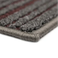 MAINSTAYS 24"x60" Rectangular Grey and Red Tufted Floor Mat