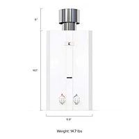 Eccotemp L10 3.0 GPM Portable Outdoor Water Heater w/  EccoFlo Diaphragm 12V Pump & Strainer