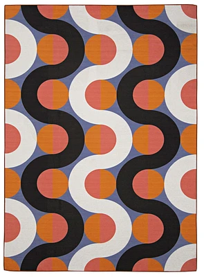 Outdoor Washable Jupiter Orange & Pink 7' x 9' Area Rug