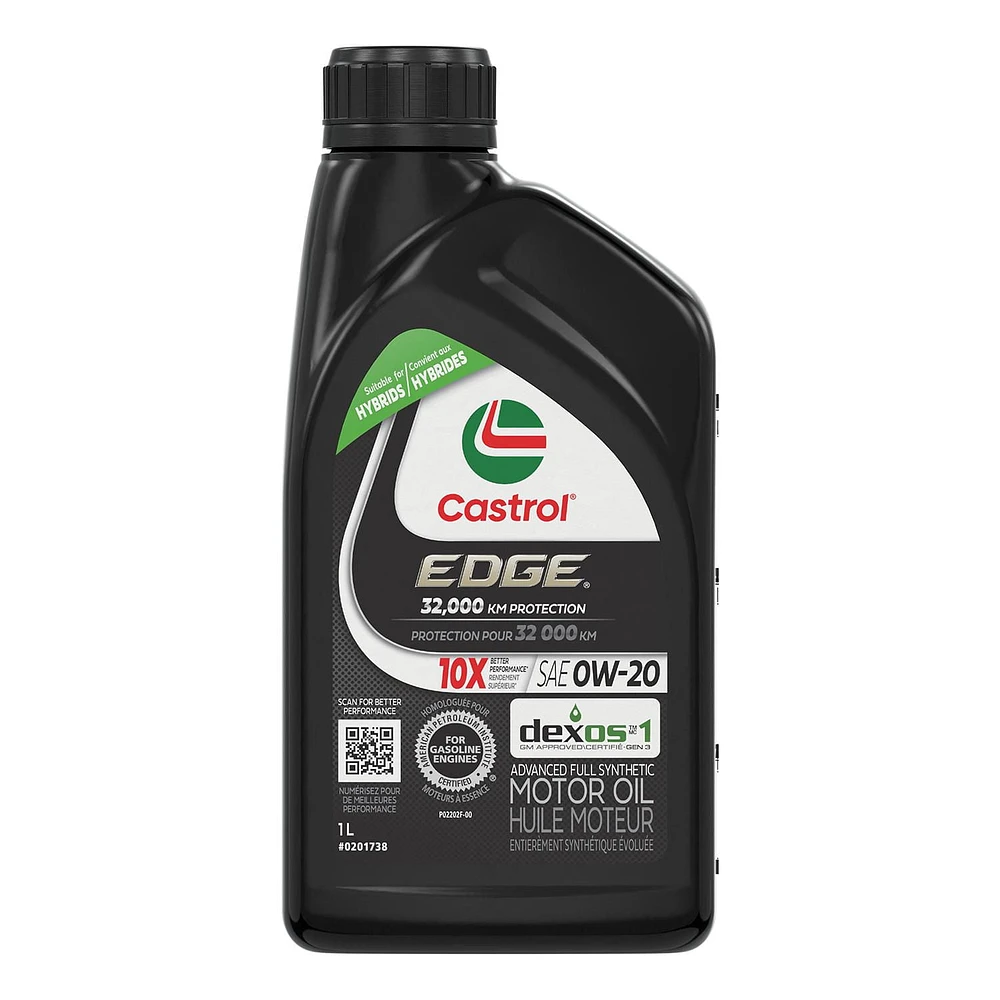 Castrol EDGE 0W20 Full Synthetic 1L, A premium fully-synthetic motor oil