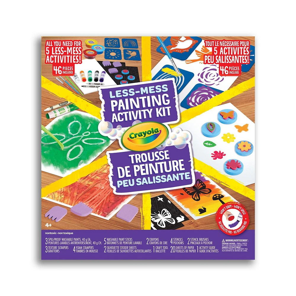 Crayola Less Mess Painting Activity Kit, Less Mess Painting