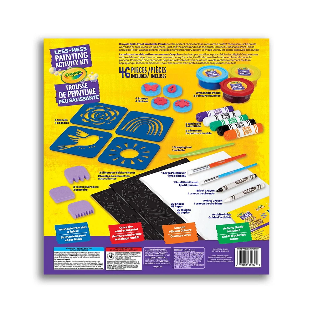 Crayola Less Mess Painting Activity Kit, Less Mess Painting