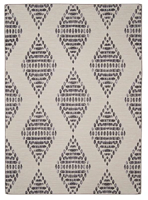 Outdoor Washable Navarre Ivory & Brown 5' x 7' Area Rug