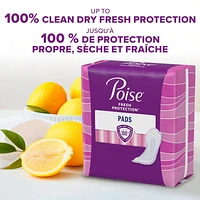 Poise Incontinence Pads for Women, 4 Drop, Moderate Absorbency, 54 - 66 Pads