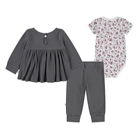 Huggies® Flower Playwear Organic 3-Piece Set