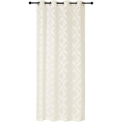 Safdie & Co. Curtain Jacquard Dolly 54X84L Whisper White