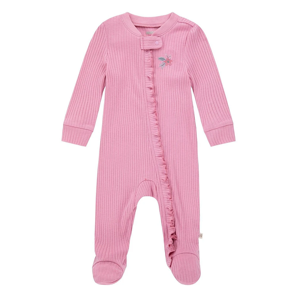 Huggies® Ruffled 2-Way Zip Organic Coveralls