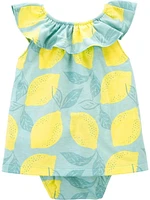 Ensemble de robe 1 pièce Carter's Child of Mine IG - Citron bleu