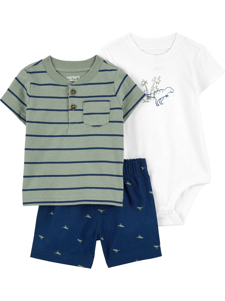 Carter's Child of Mine IB 3pc Outfit Set - Navy Stripe