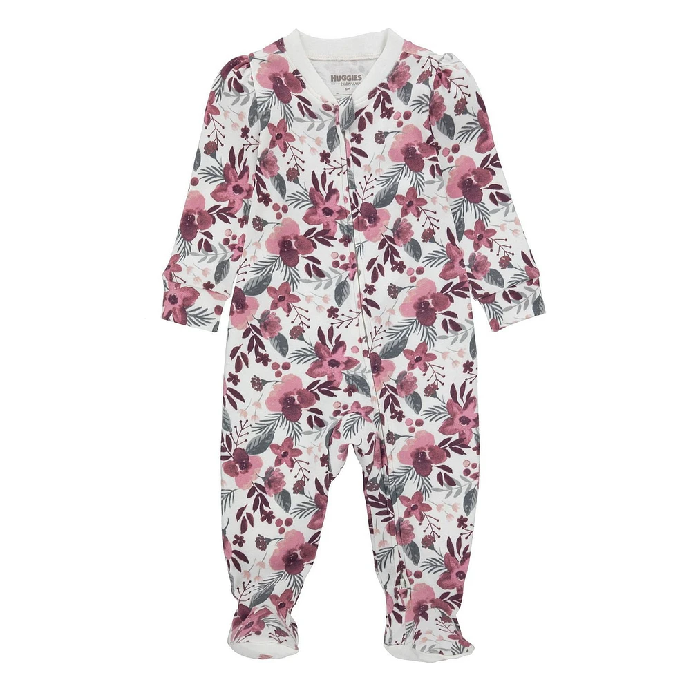 Huggies® Floral 2-Way Zip Organic Coveralls