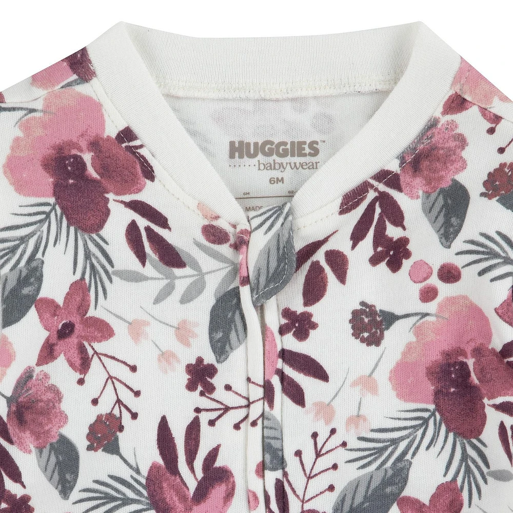 Dormeuse biolgique à fermeture à double sens Huggies® Floral