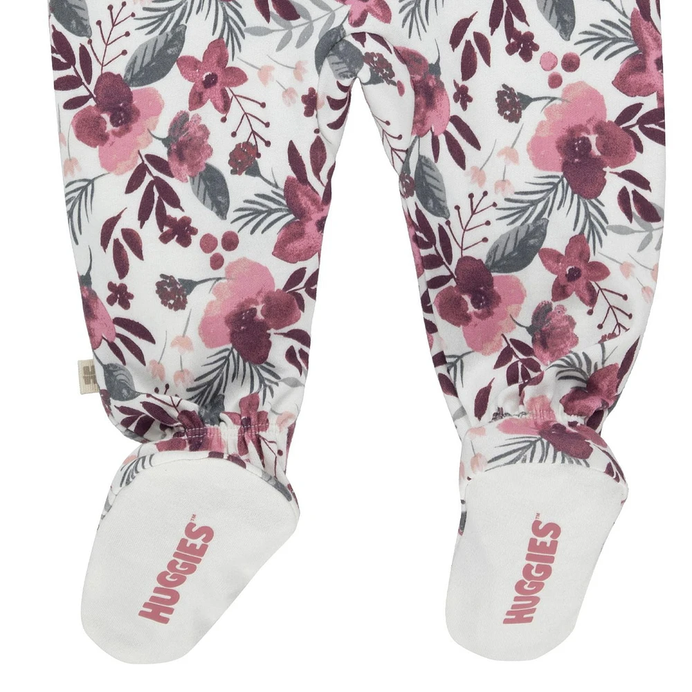 Dormeuse biolgique à fermeture à double sens Huggies® Floral