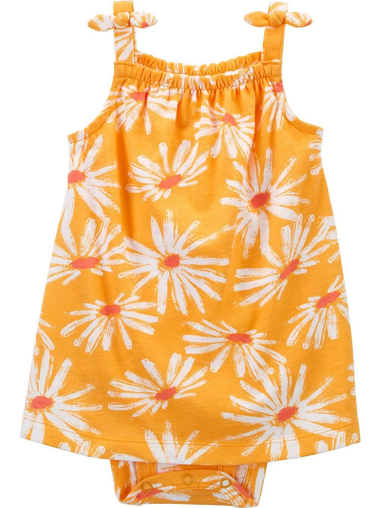 Carter's Child of Mine IG Sunsuit - Orange Flower