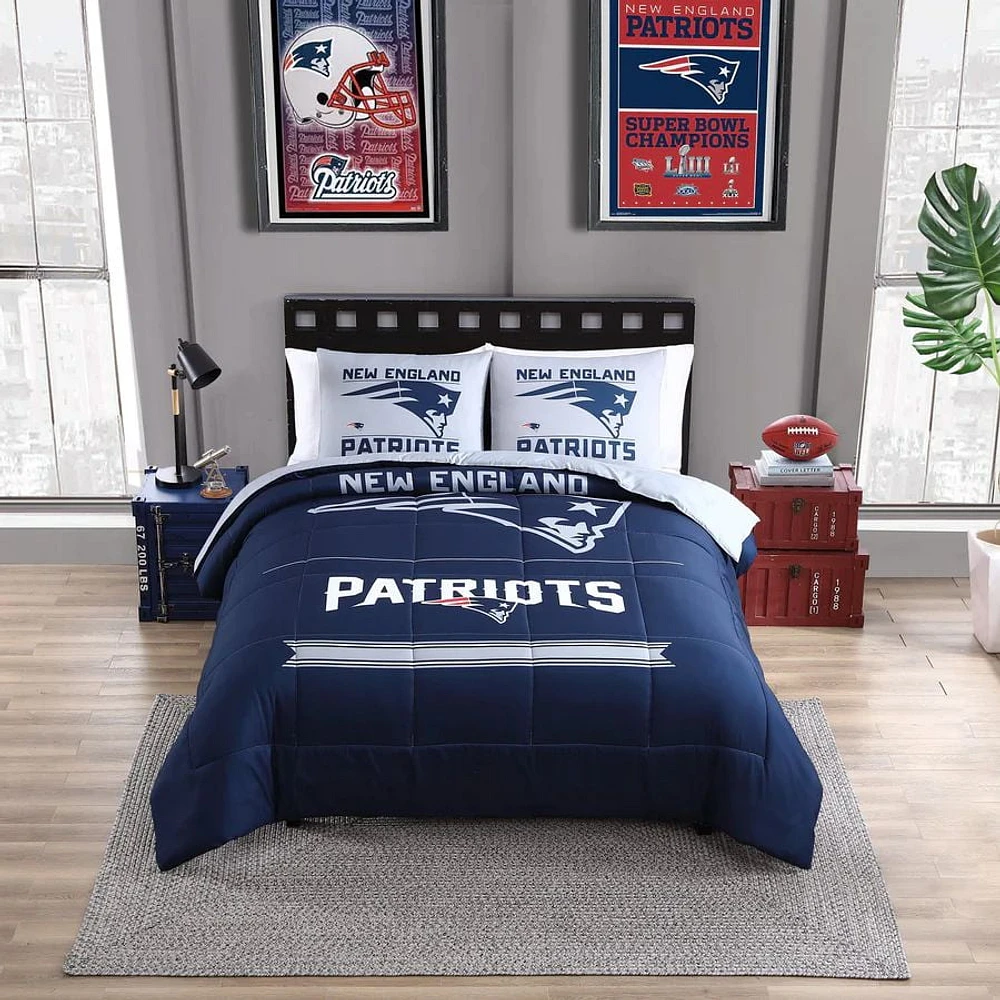 NFL New England Patriots 3Pc Comforter Set-FQ